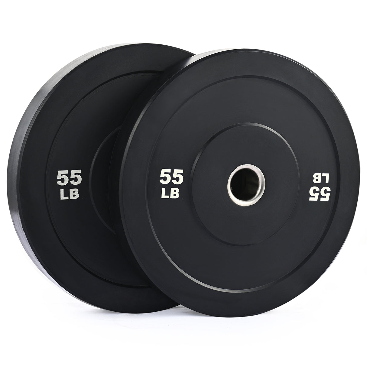 Weight Plate Set, Twin 2" Bumper Plates for Strength and Training Fitness 55lb