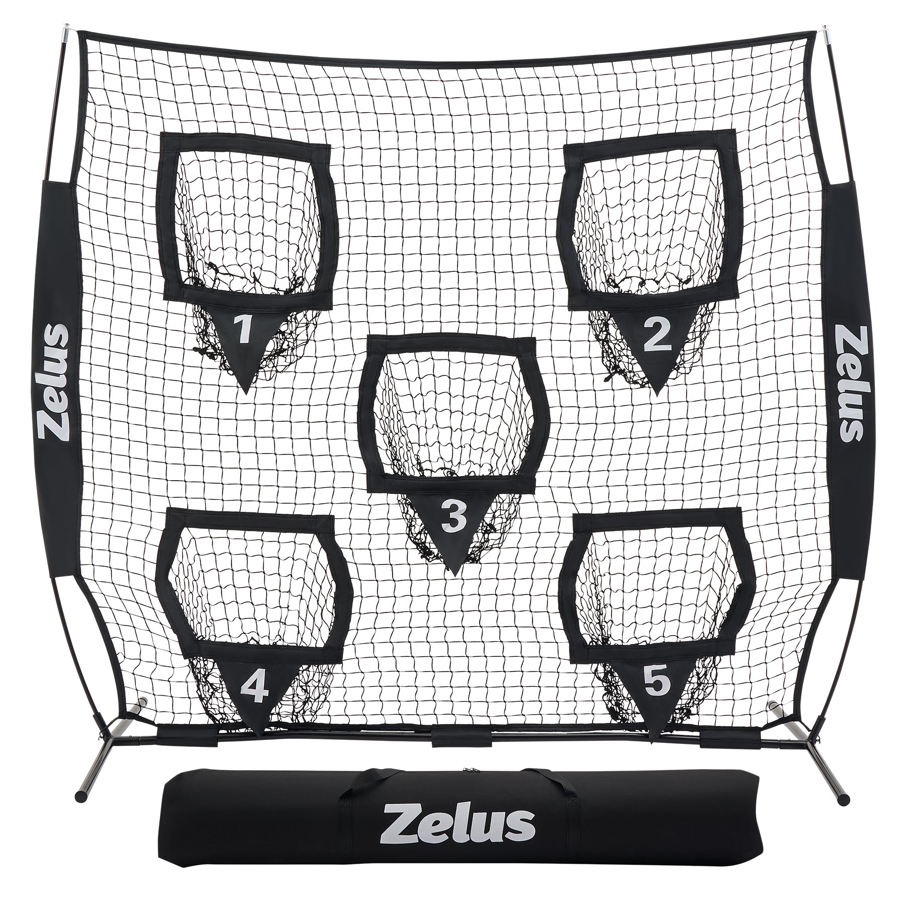 Football Throwing Net, Quarterback Training Equipment with 5