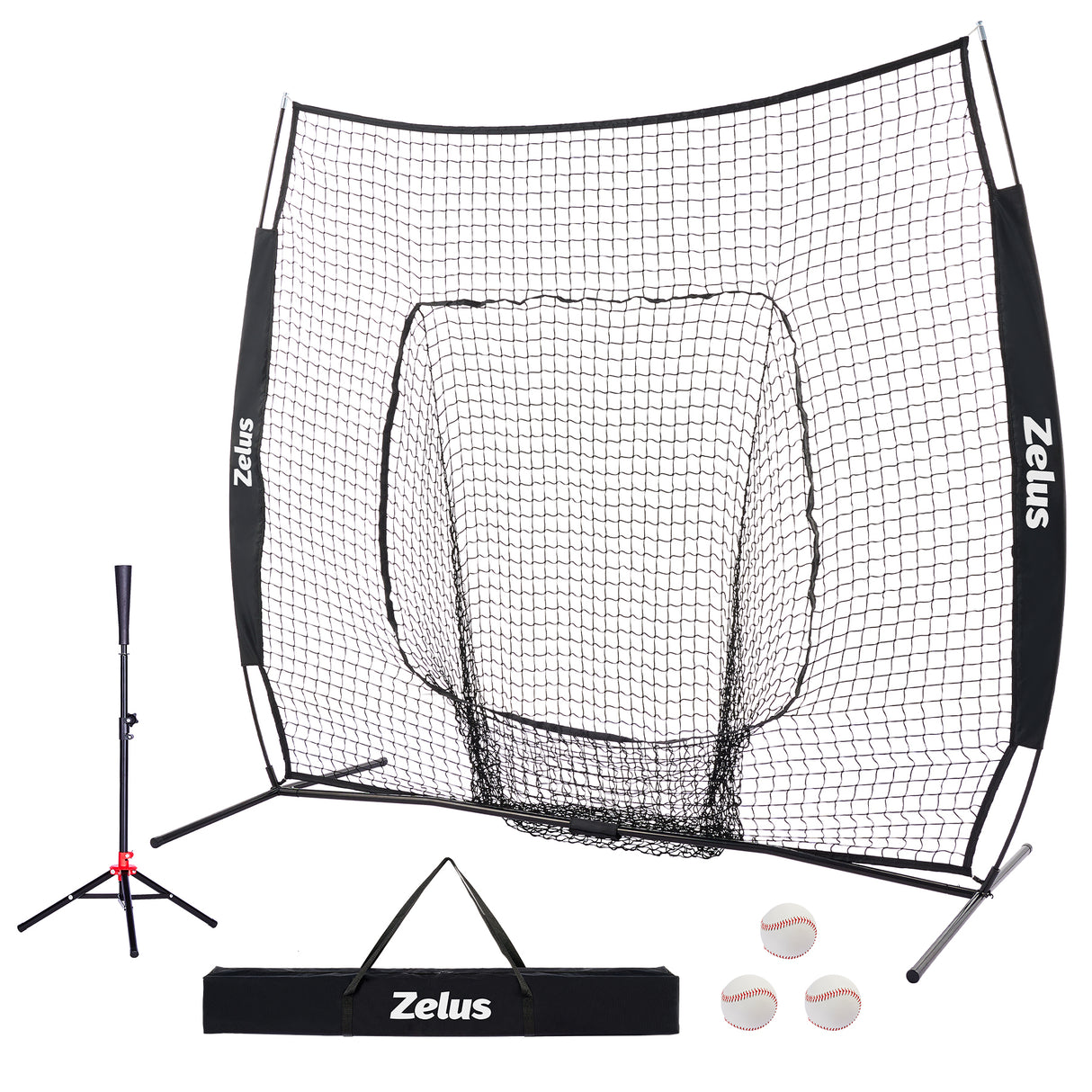 Baseball Net Kit with Baseball Tee and Sock Net, 7x7ft Softball Baseball Training Equipment