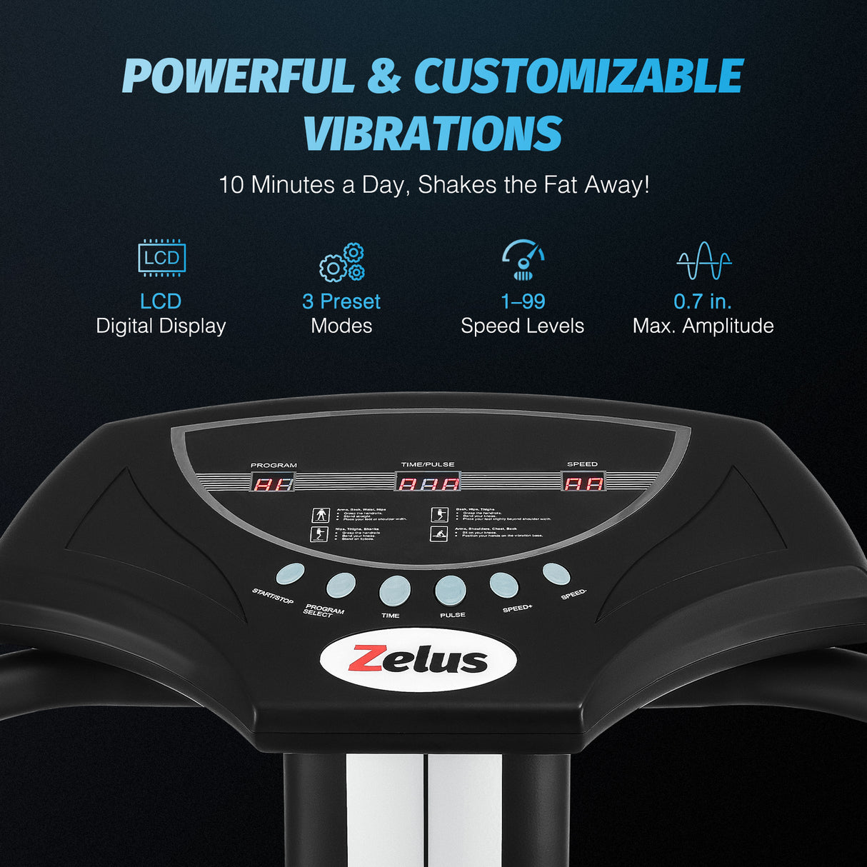 Full Body Vibration Machine, 500W Exercise Plate