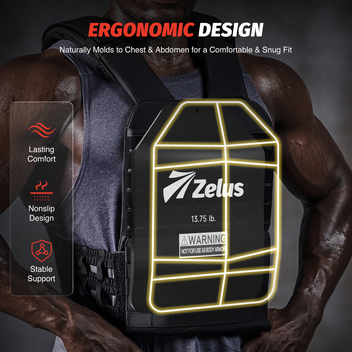 Weighted Plate for Performance Weighted Vest