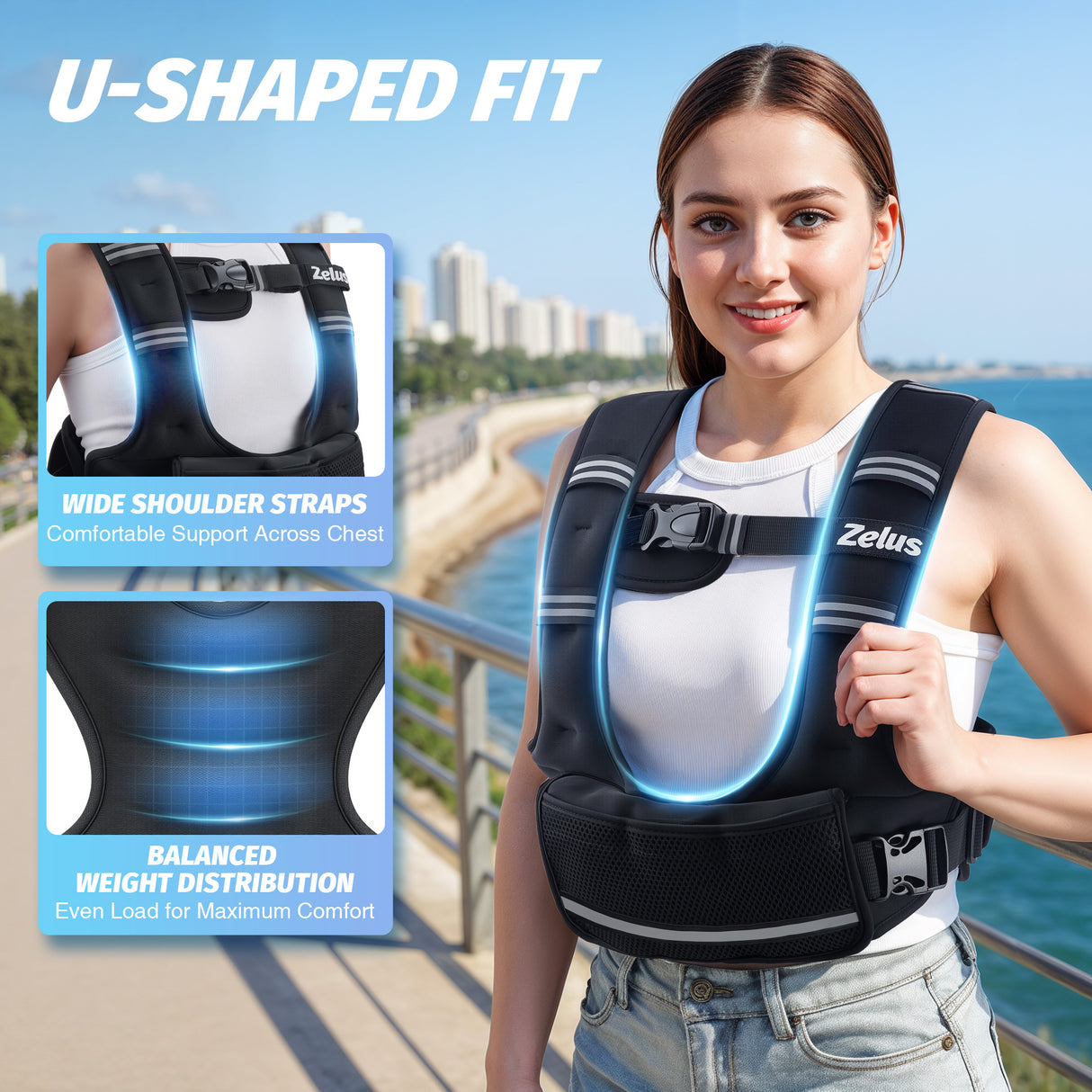 Classic U-Shaped Weighted Vest - Adjustable Weight