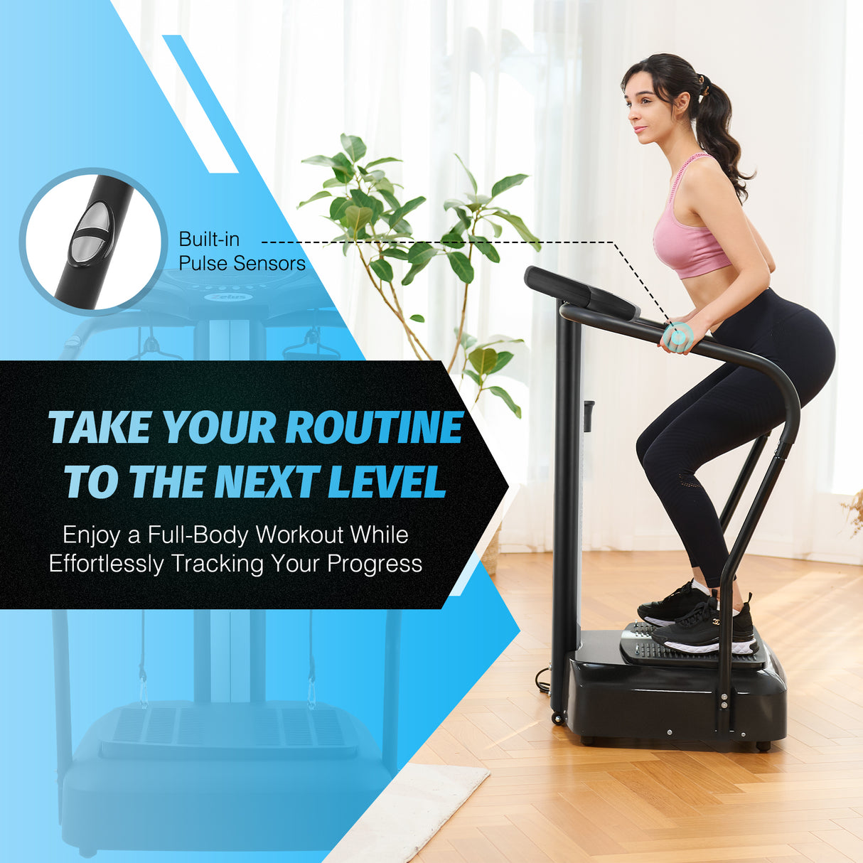 Full Body Vibration Machine, 500W Exercise Plate