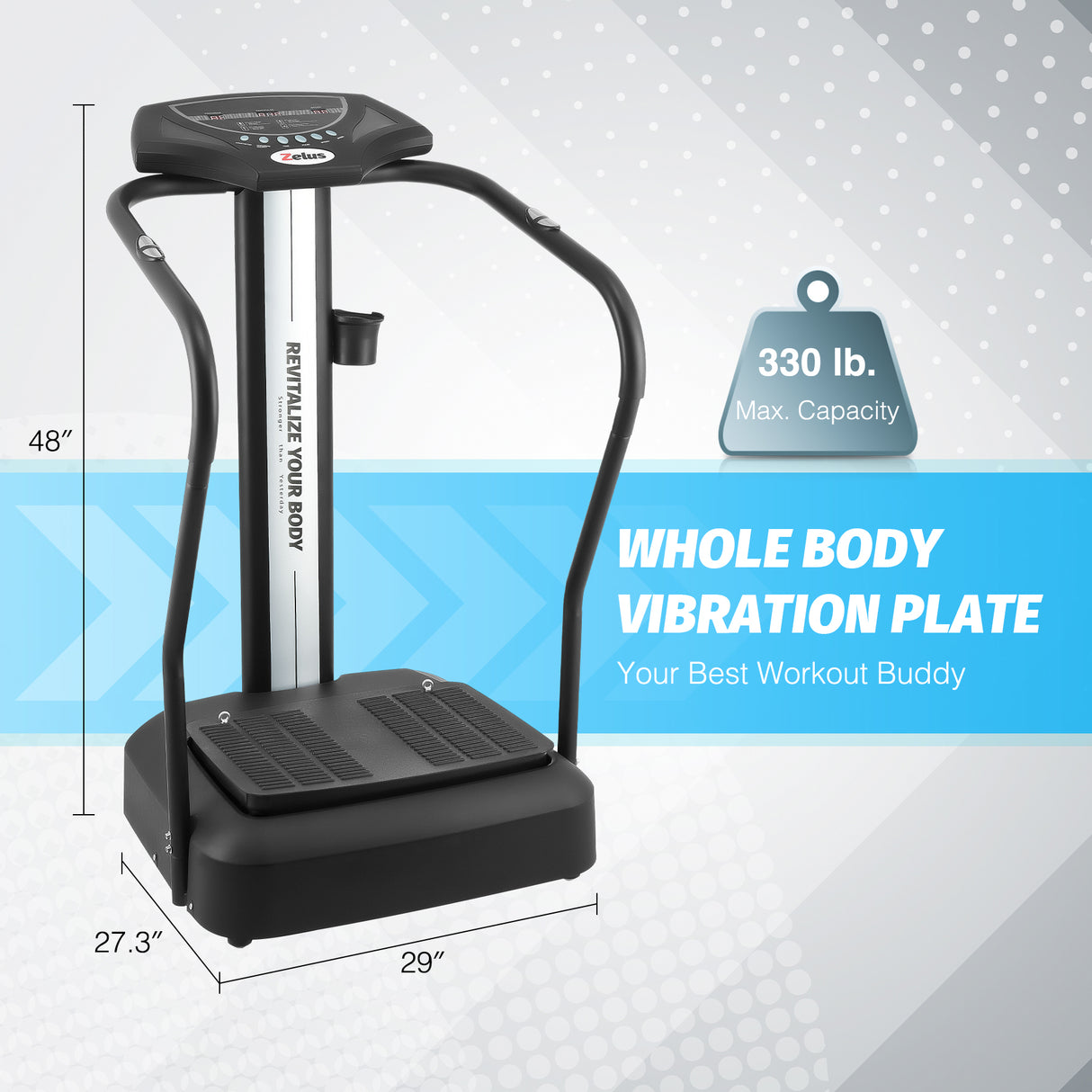 Full Body Vibration Machine, 500W Exercise Plate