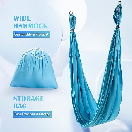 Aerial Yoga Swing - Yoga Hammock Set Sling Blue