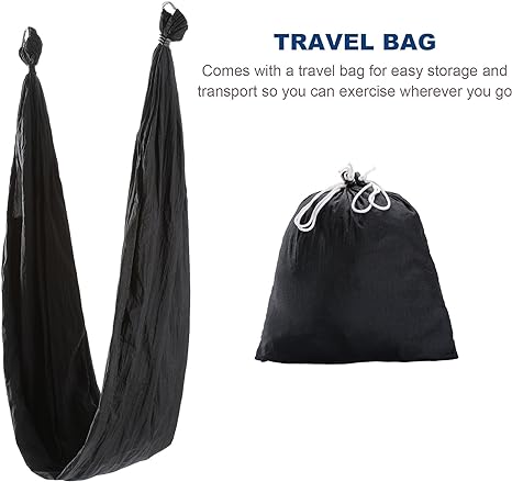Aerial Yoga Swing - Yoga Hammock Set Sling Black