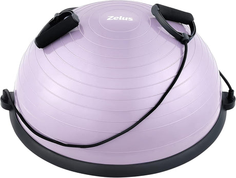 ZELUS Balance Ball Trainer – 23" Half Exercise Ball with Resistance Bands