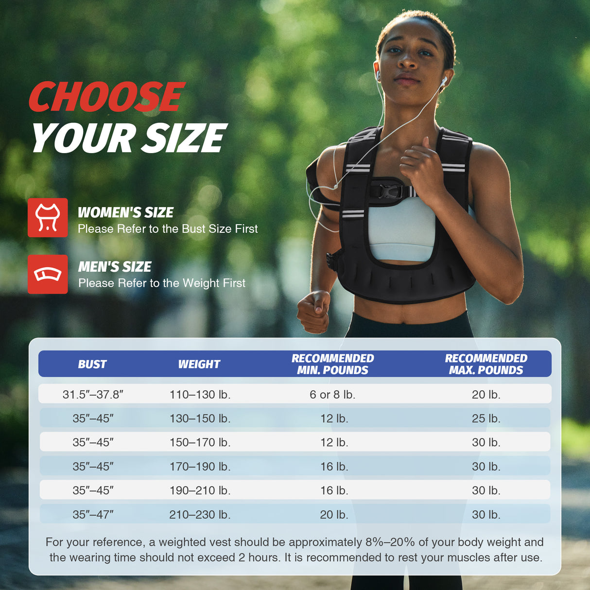 Classic U-Shaped Weighted Vest - Fixed Weight