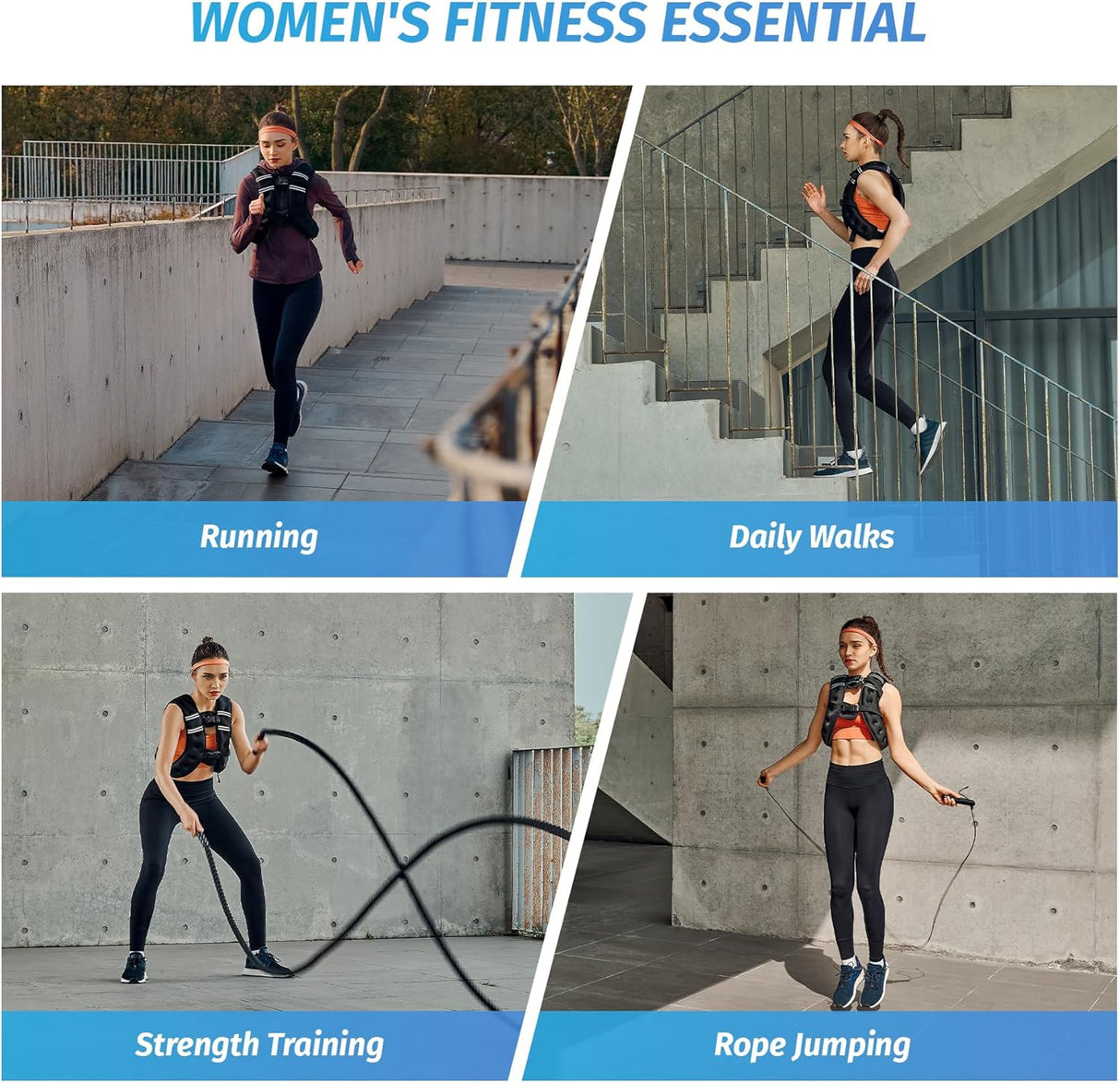 Classic X-Shaped Weighted Vest - Fixed Weight