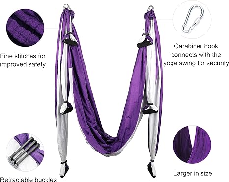 Aerial Yoga Swing - Yoga Hammock Set Sling Purple