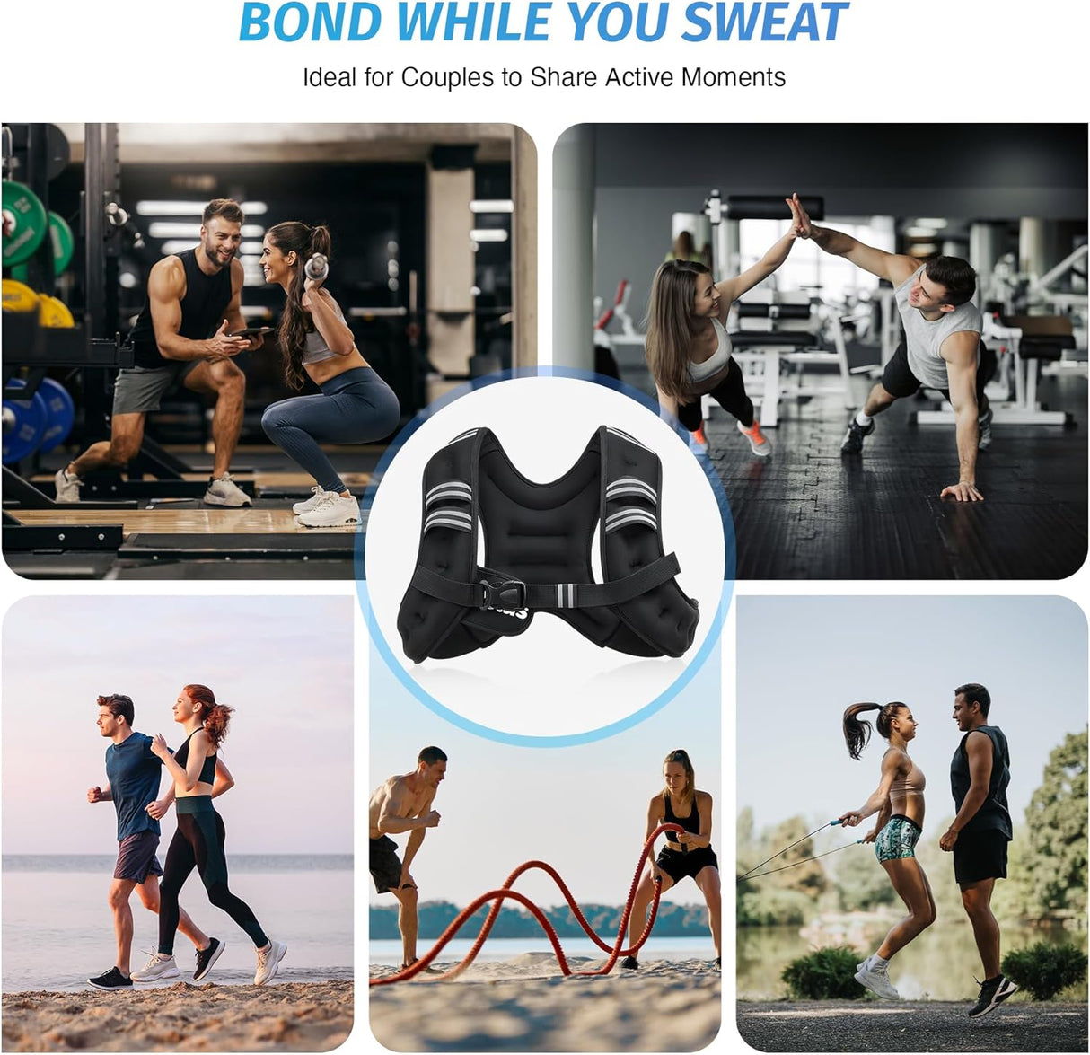 ZELUS Weighted Vest with Reflective Strips | 6–30 lb Adjustable Workout Vest for Training & Cardio