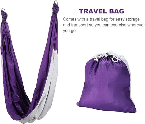 Aerial Yoga Swing - Yoga Hammock Set Sling Purple