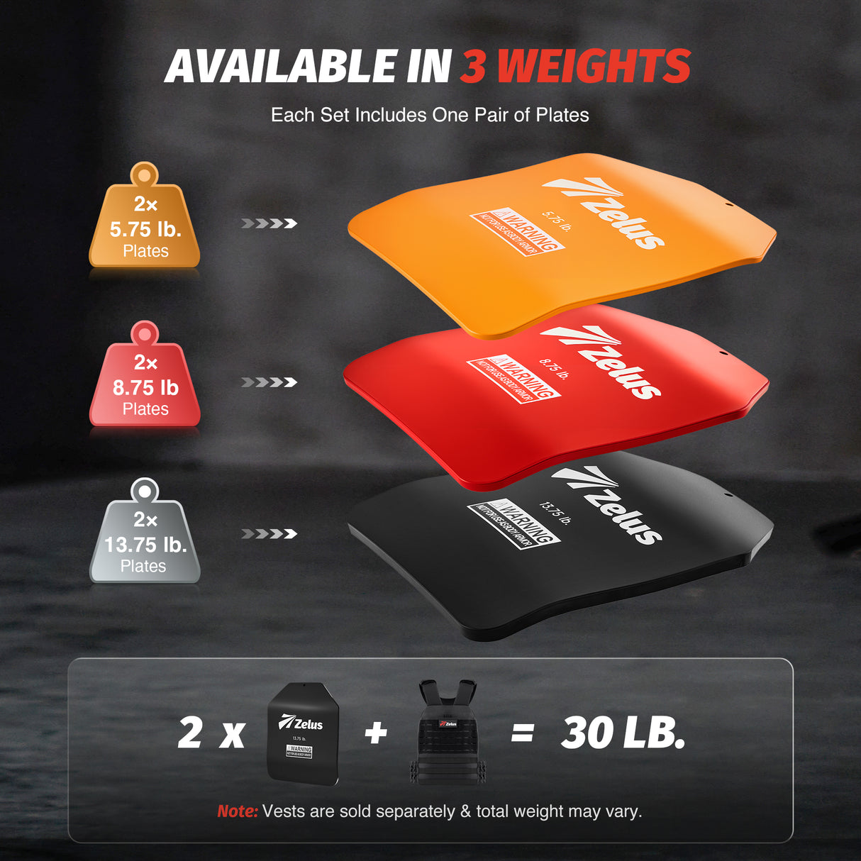 Weighted Plate for Performance Weighted Vest