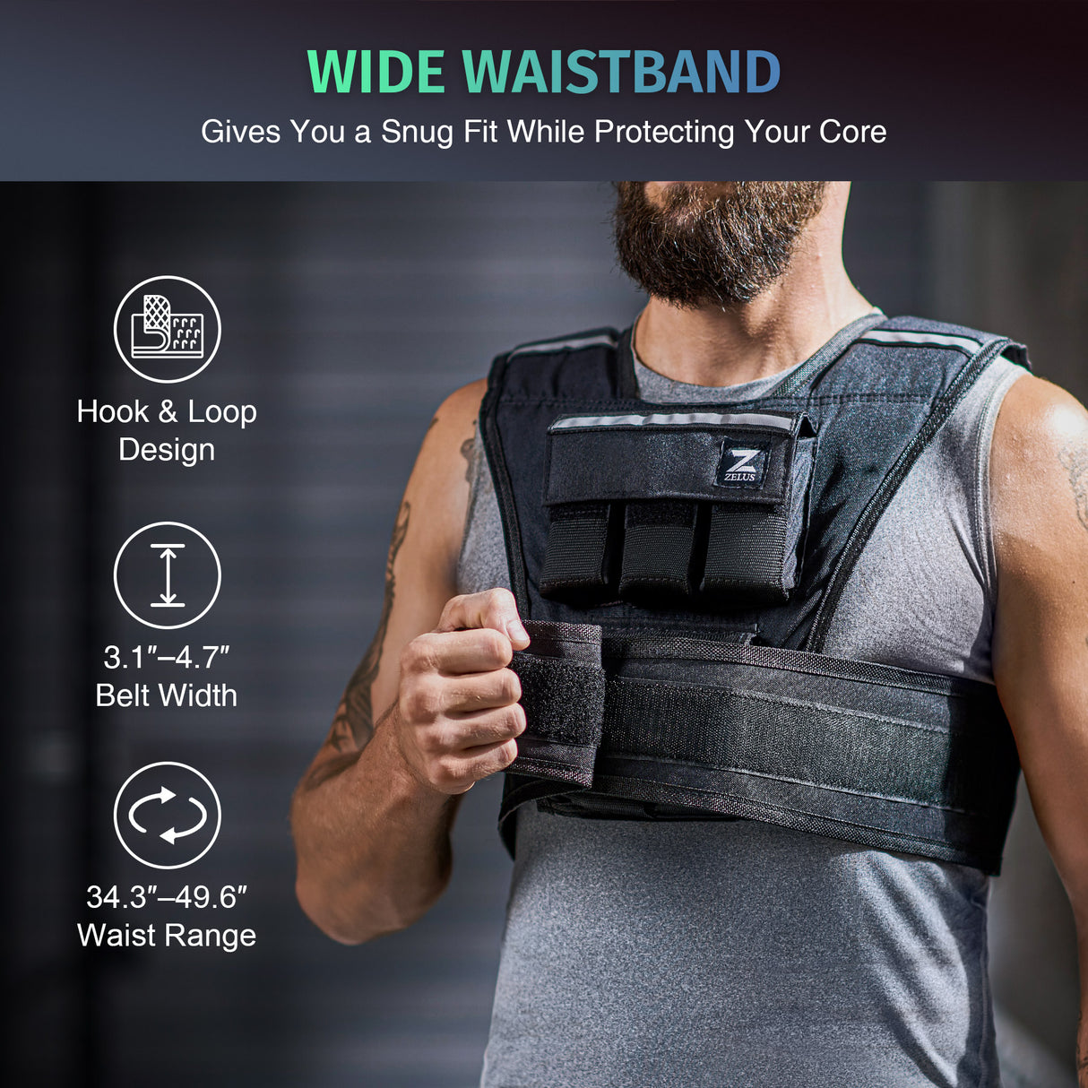 Classic Y-Shaped  Weighted Vest - Adjustable Weight