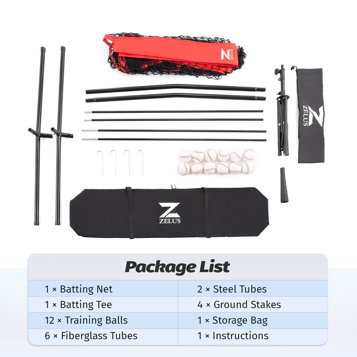 baseball softball batting net w 12 baseballs