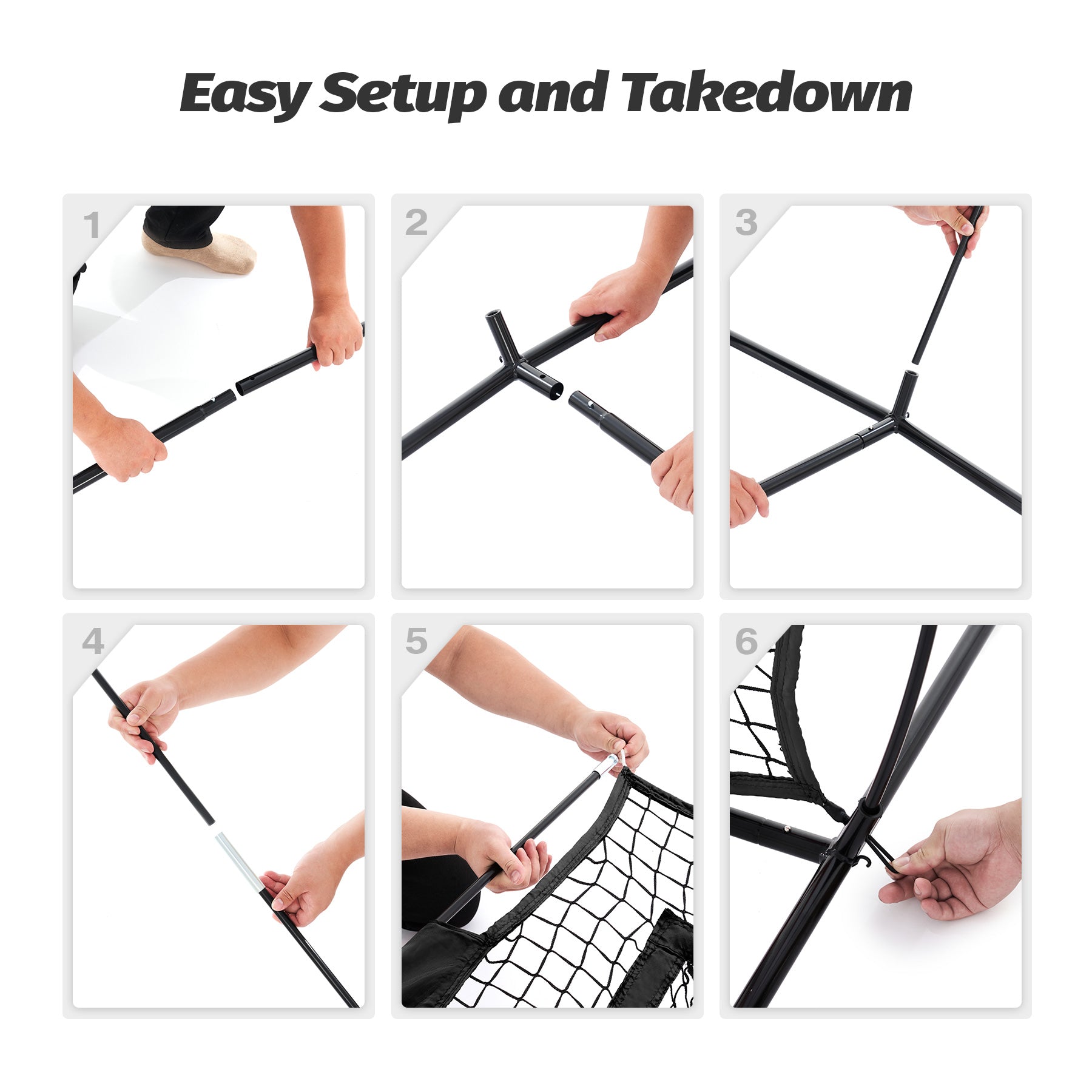 Black and white sports training net with numbered targets 