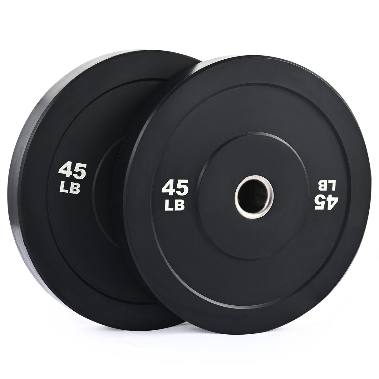 Weight Plate Set, Twin 2" Bumper Plates for Strength and Training Fitness 45lb