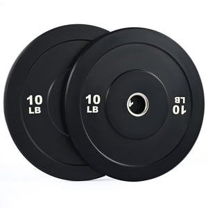 Weight Plate Set, Twin 2" Bumper Plates for Strength and Training Fitness 10lb