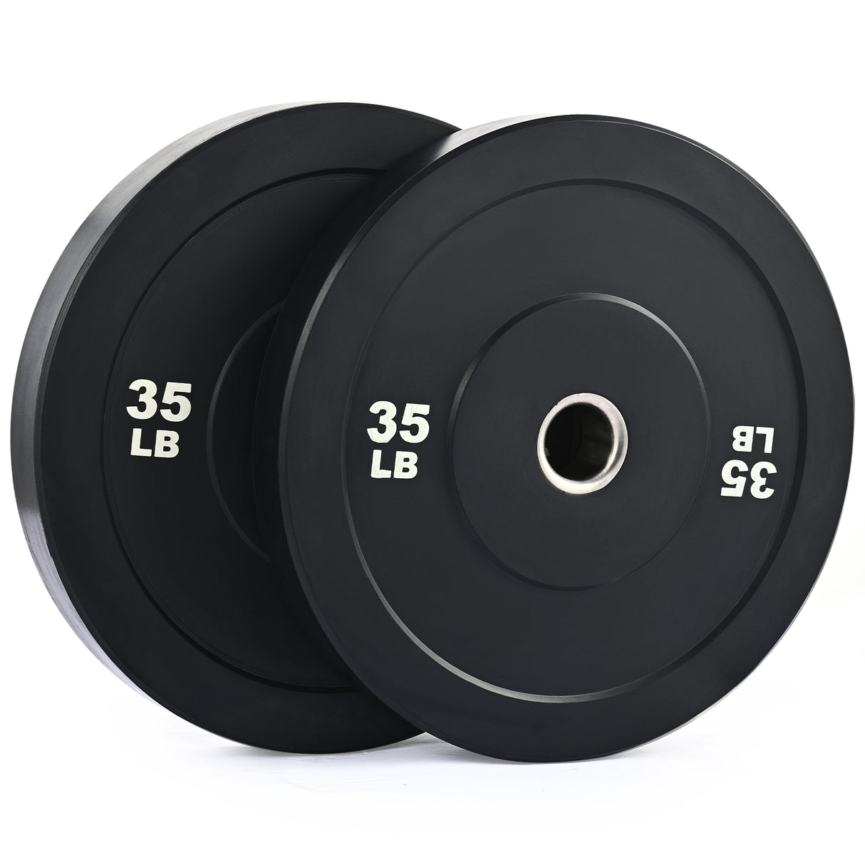 Weight Plate Set, Twin 2" Bumper Plates for Strength and Training Fitness 35lb