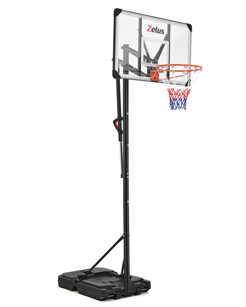 4.9 to 10 ft Height Portable Basketball Hoop System with 18 in
