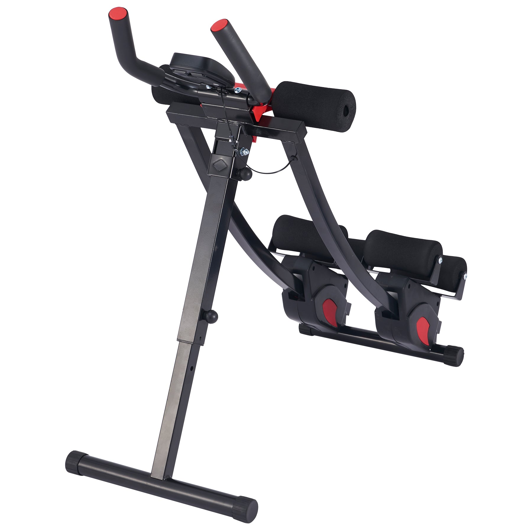 Black and red abdominal exercise machine 