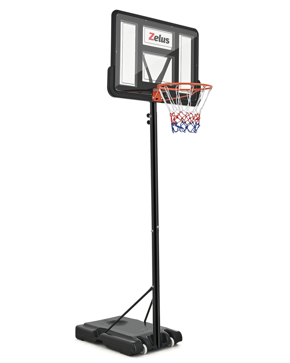 4.4 to 10 ft Height Portable Basketball Hoop System with 18 in Standard Hoop