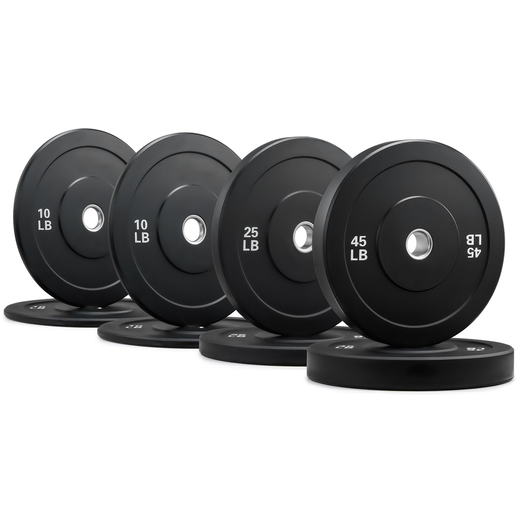 Bumper Plate Set, Olympic Weight Plates, Rubber Barbell Plates