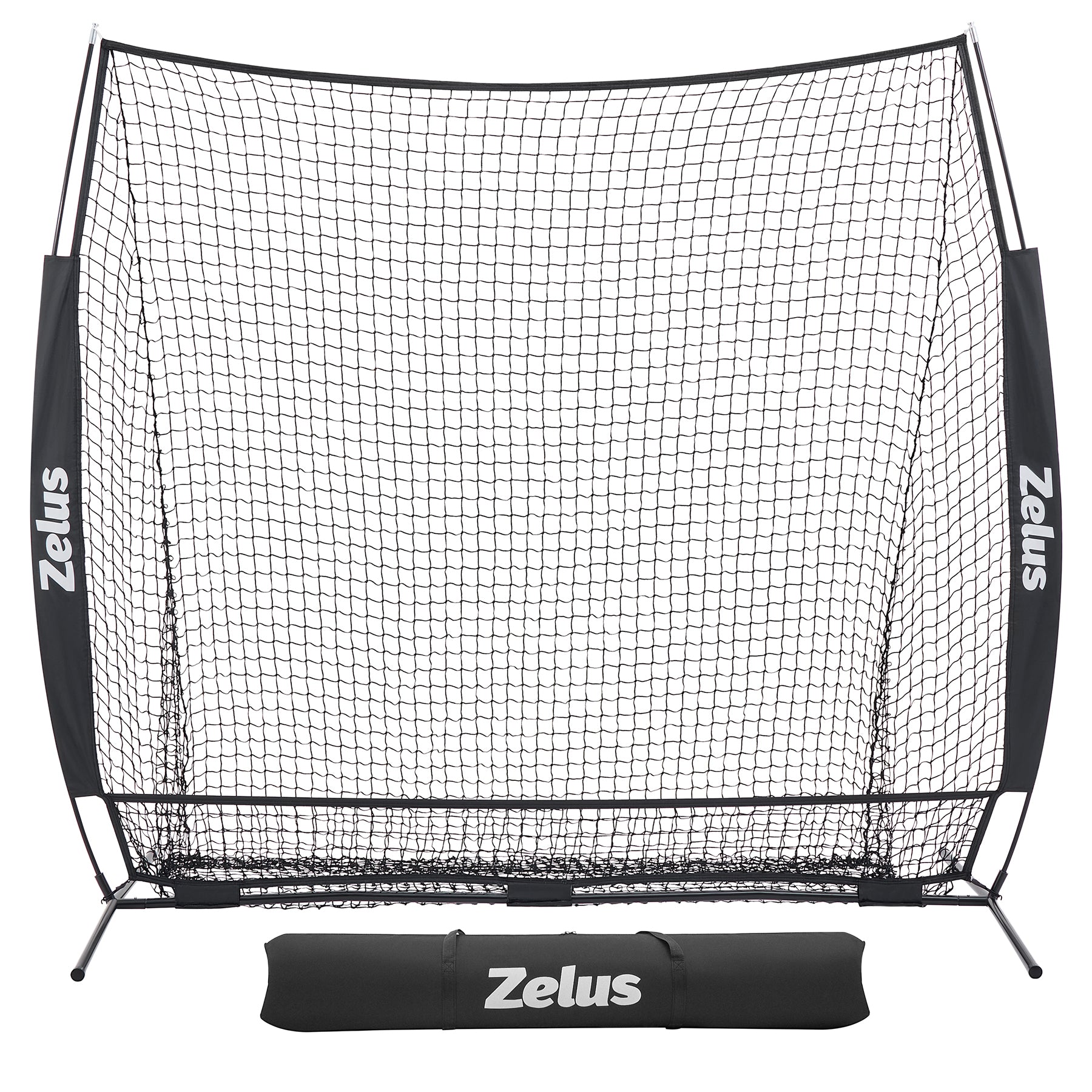 Pitching Machine ZELUS 7'x7' Baseball Practice Net W/ Adjustable