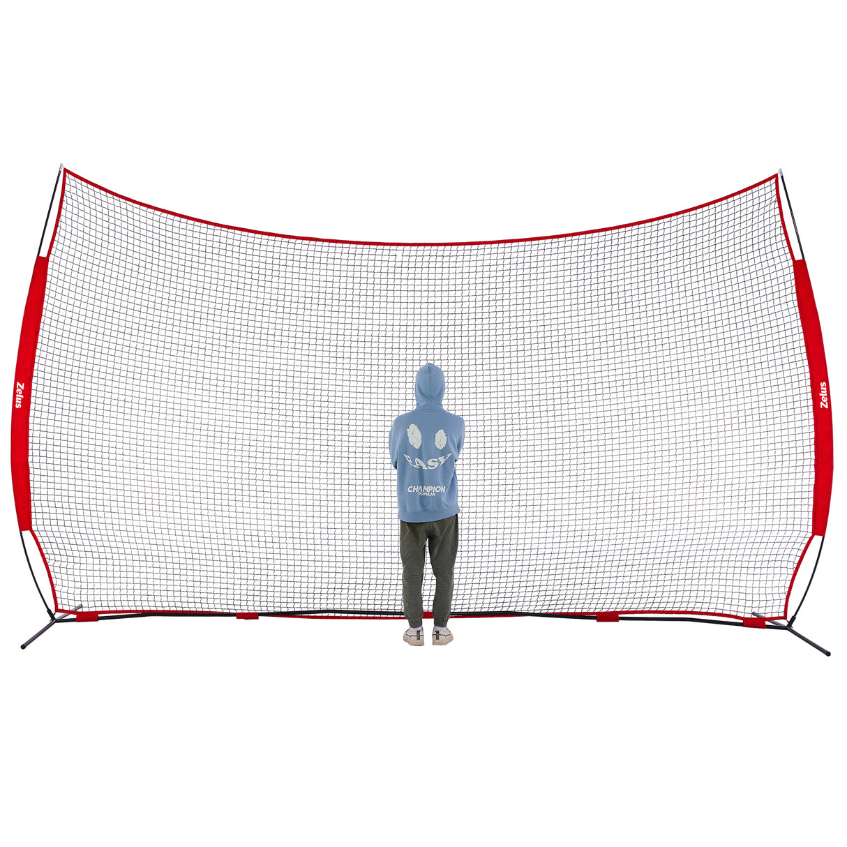 12x9ft & 16x10ft Barricade Backstop Net, Ball Sports Barrier Net, Practice Net