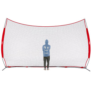 12x9ft & 16x10ft Barricade Backstop Net, Ball Sports Barrier Net, Practice Net