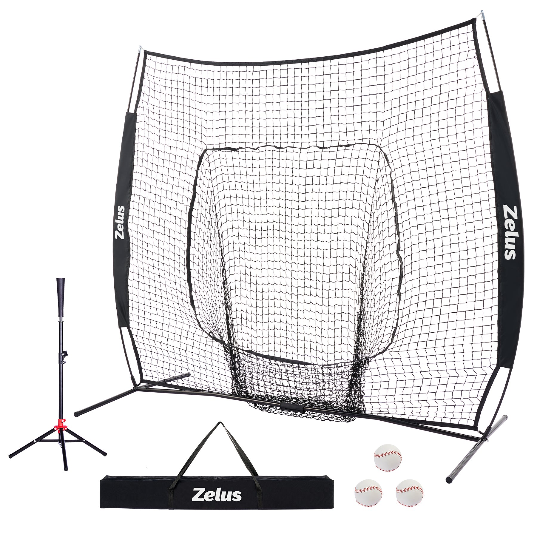 Baseball Net Kit with Baseball Tee and Sock Net, 7x7ft Softball Baseball Training Equipment