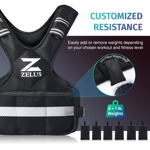 Weighted Vest for Men and Women | 4-10lb Vest with 6 Ironsand Weights