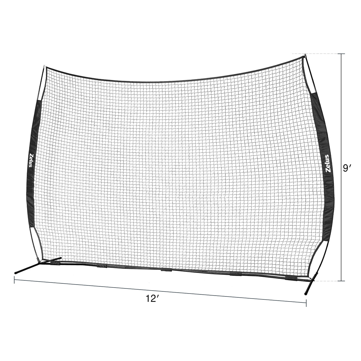 12x9ft Barricade Backstop Net, Ball Sports Barrier Net