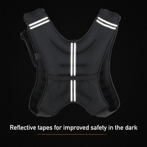 Weighted Vest, 6lb Weight Vest with Reflective Stripe