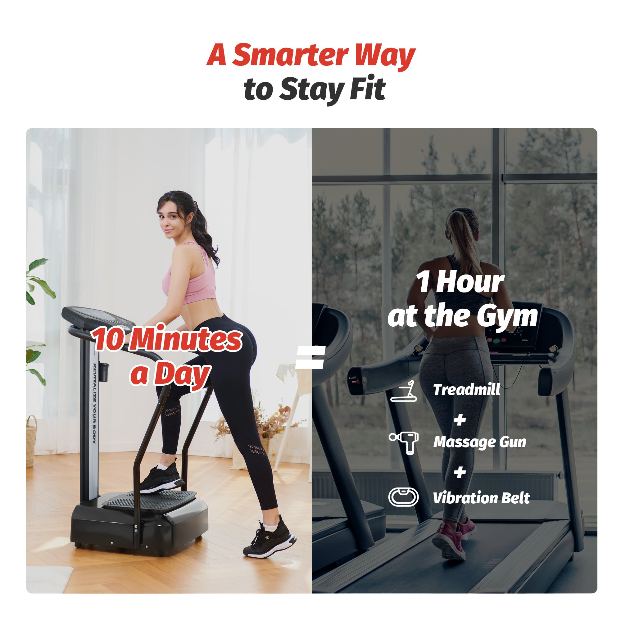 Vibration Plate Exercise Machine with Handles, Vibration Plate for Lymphatic Drainage with 2 Resistance Bands (3 Preset Modes 99 Levels)