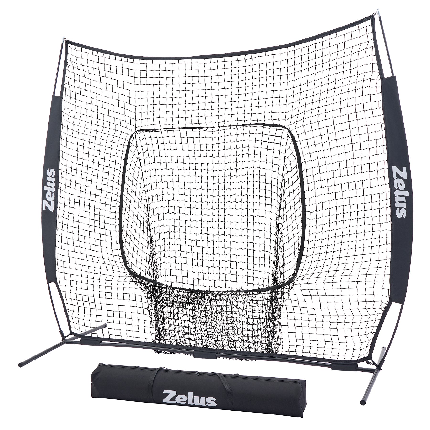 Zelus pitching net with carrying bag