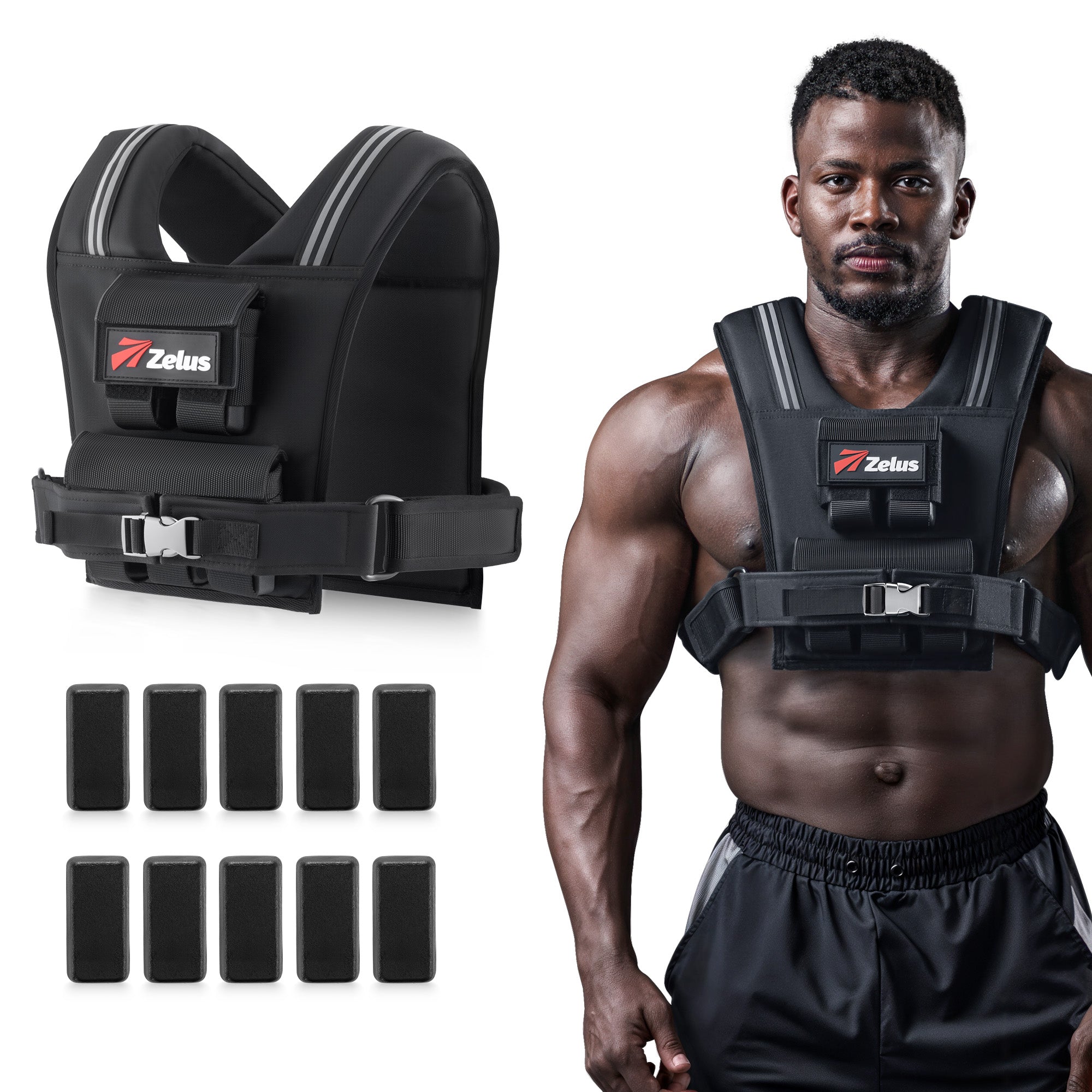Zelus Weighted Training Vest for Running, Cardio Exercises - Zelus