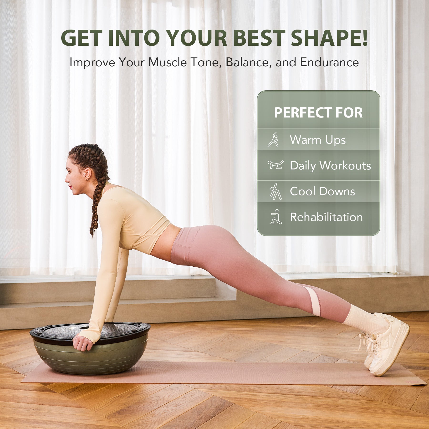 green Fitness Balance ball 