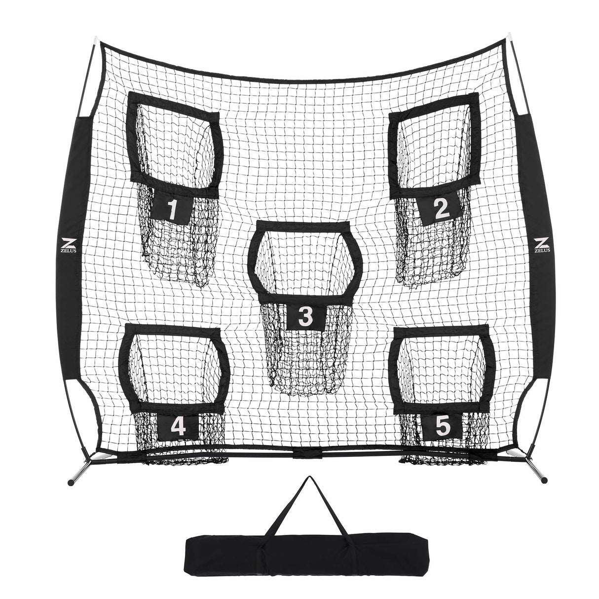 Rugby Throwing Net 7x7 ft Football Throwing Net- Black