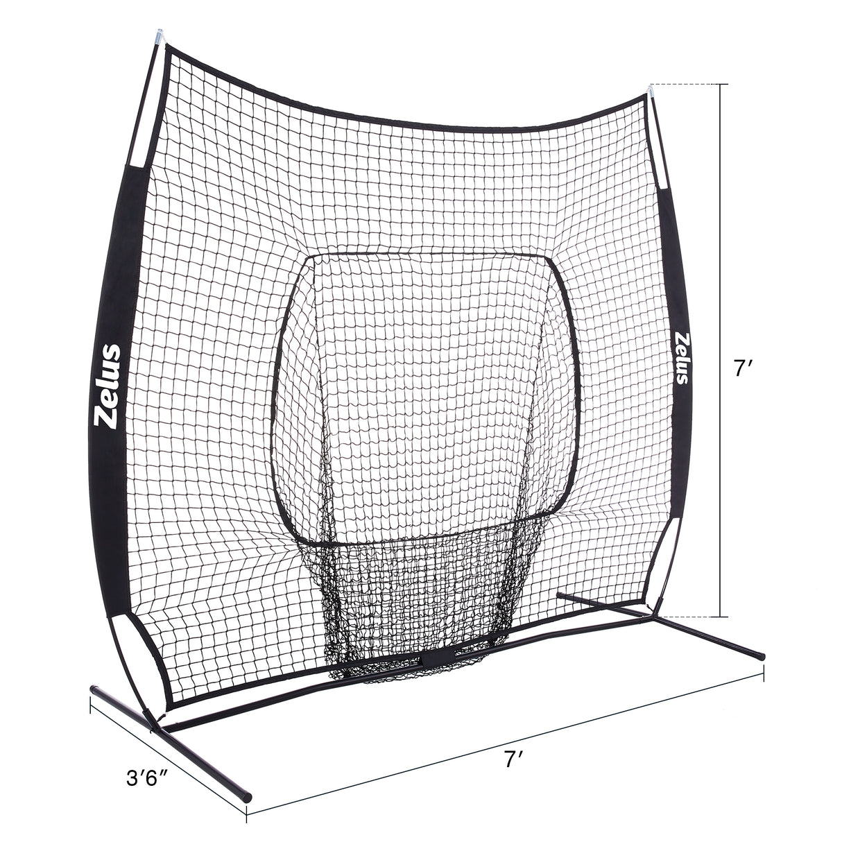 7x7ft Baseball Net for Hitting and Pitching Practice and Training Black