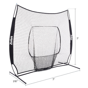 7x7ft Baseball Net for Hitting and Pitching Practice and Training Black