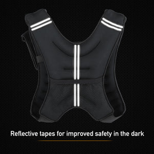 Weighted Vest, 12lb Weight Vest with Reflective Stripe