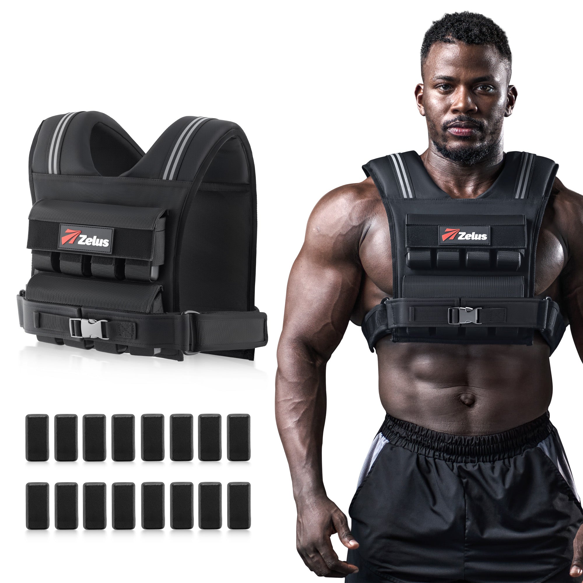 Zelus Weighted Training Vest for Running, Cardio Exercises - Zelus