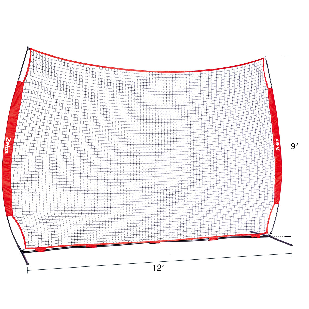 12x9ft & 16x10ft Barricade Backstop Net, Ball Sports Barrier Net, Practice Net