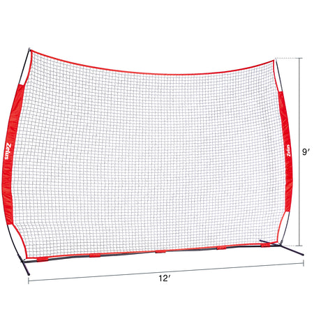 12x9ft & 16x10ft Barricade Backstop Net, Ball Sports Barrier Net, Practice Net