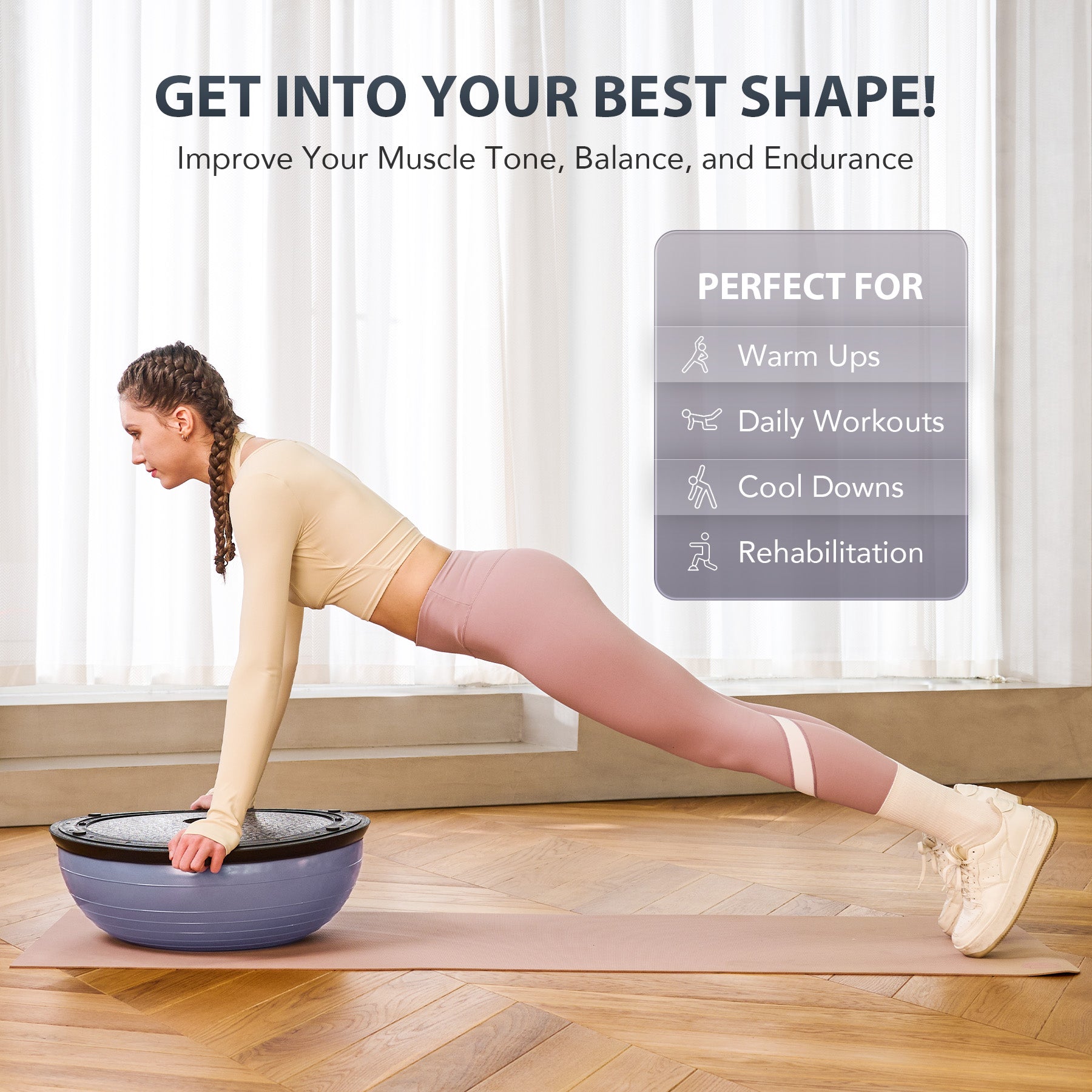 blue Fitness Balance ball Trainer