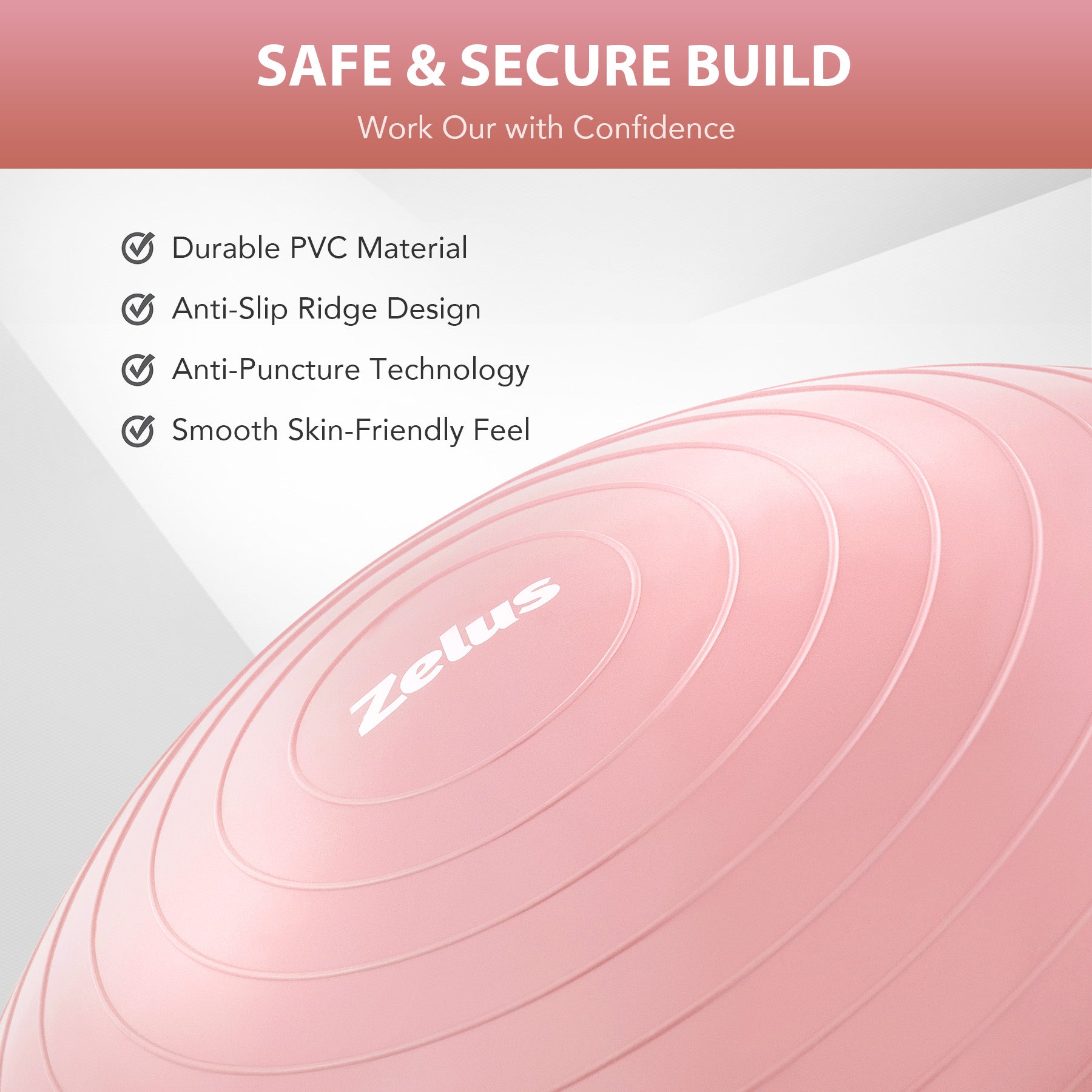 Pink Fitness Balance ball Trainer