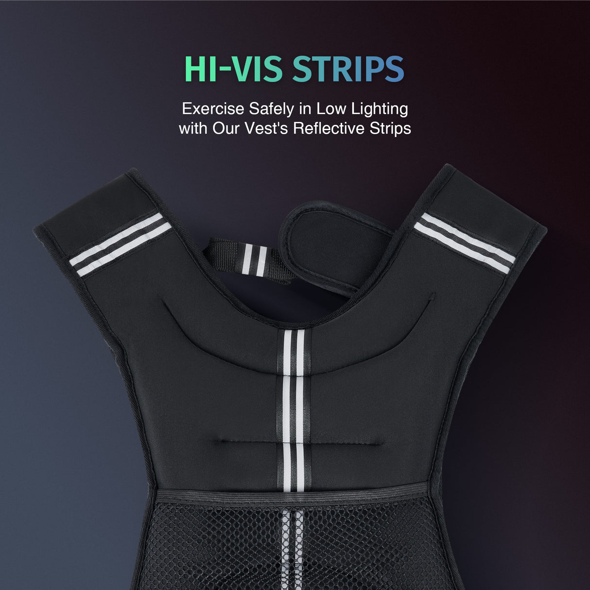 Weighted Vest, 30lb Weight Vest with Reflective Stripe for Workout