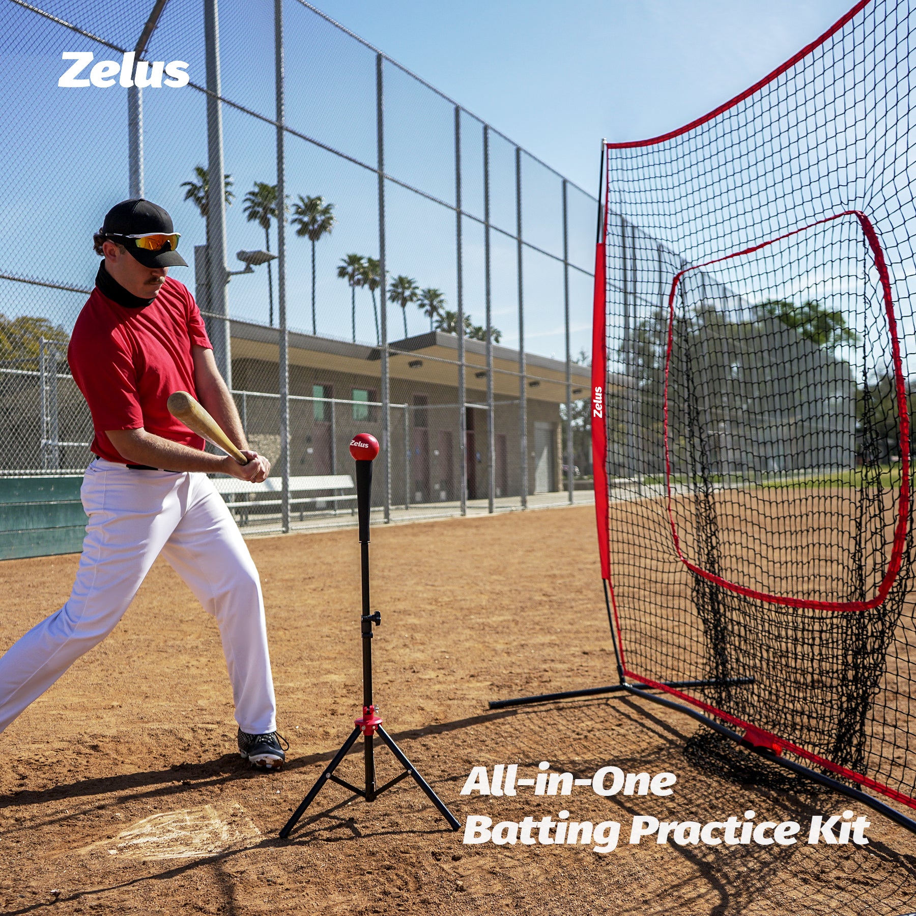 Zelus pitching machine and net system