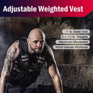 Weighted Vest for Men and Women | 11-20lb Vest with 6 Ironsand Weights